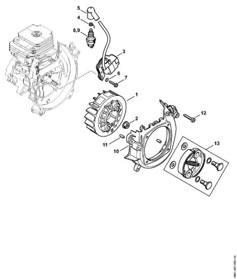 Impianto di accesione, Frizione BT 230 BT 230 brand Stihl
